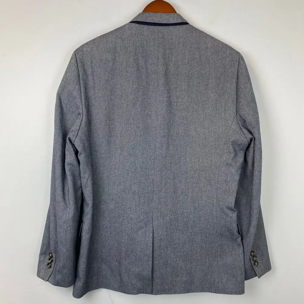 Ted Baker Brown Slim-Fit Cotton Sport Coat Blazer Size 4 Large
